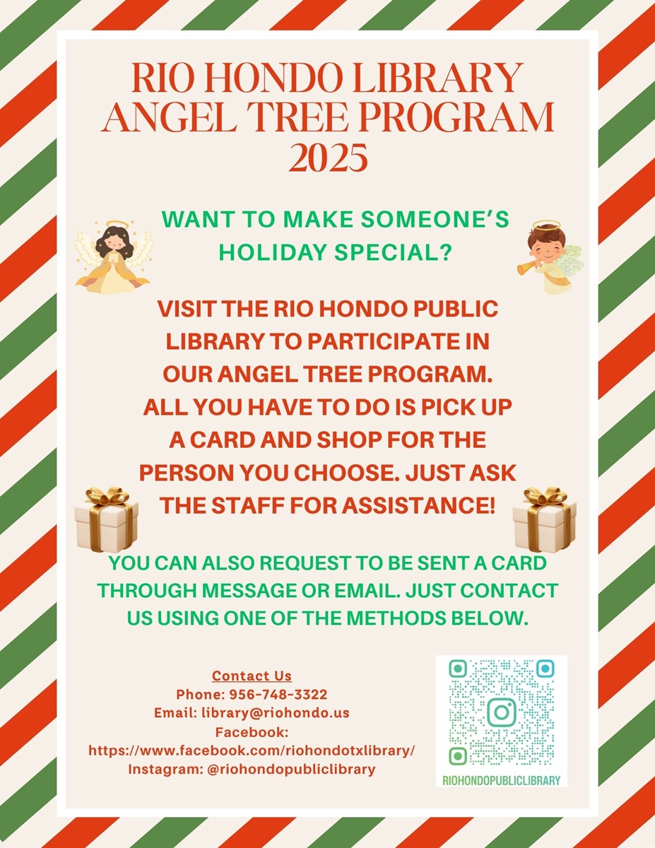 Rio Hondo Library Angel Tree Program -- Want to make4 someone's Christmas special?